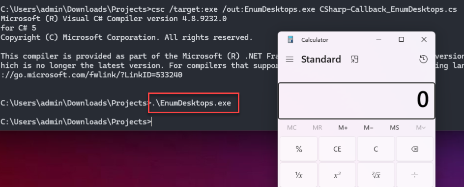 Callback function