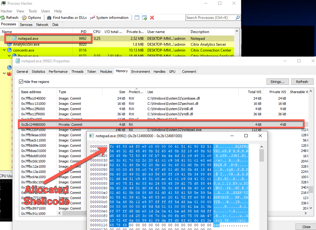 shellcodeinjected-notepad